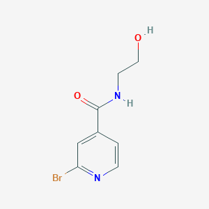 molecular formula C8H9BrN2O2 B8015947 2-bromo-N-(2-hydroxyethyl)pyridine-4-carboxamide 