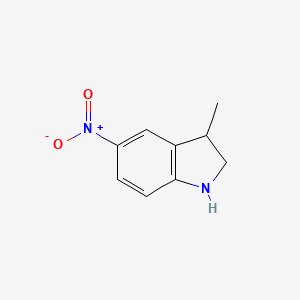 molecular formula C9H10N2O2 B8015986 3-methyl-5-nitro-2,3-dihydro-1H-indole 
