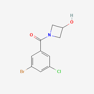 molecular formula C10H9BrClNO2 B8016002 1-(3-Bromo-5-chlorobenzoyl)azetidin-3-ol 
