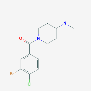 molecular formula C14H18BrClN2O B8016029 (3-Bromo-4-chlorophenyl)(4-(dimethylamino)piperidin-1-yl)methanone 