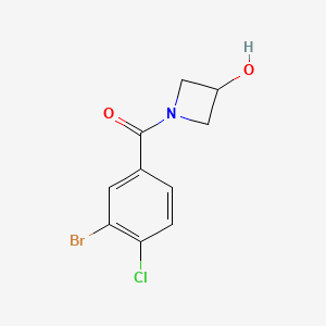 molecular formula C10H9BrClNO2 B8016036 1-(3-Bromo-4-chlorobenzoyl)azetidin-3-ol 