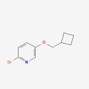 molecular formula C10H12BrNO B8016040 2-Bromo-5-(cyclobutylmethoxy)pyridine 