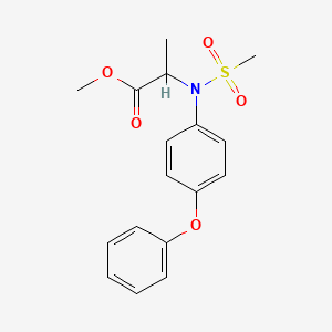 molecular formula C17H19NO5S B8016066 Methyl N-(methylsulfonyl)-N-(4-phenoxyphenyl)alaninate 
