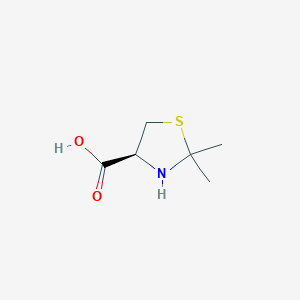 molecular formula C6H11NO2S B8016070 (4S)-2,2-dimethyl-1,3-thiazolidine-4-carboxylic acid 