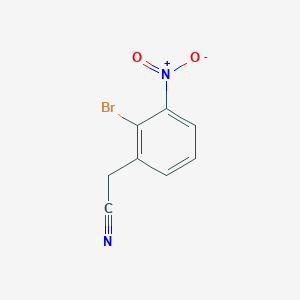 molecular formula C8H5BrN2O2 B8016087 2-(2-Bromo-3-nitrophenyl)acetonitrile 