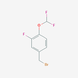 molecular formula C8H6BrF3O B8016089 4-(Difluoromethoxy)-3-fluorobenzyl bromide 