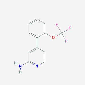 molecular formula C12H9F3N2O B8016098 4-(2-(Trifluoromethoxy)phenyl)pyridin-2-amine 