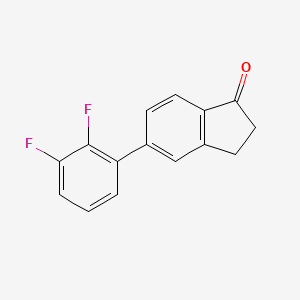 molecular formula C15H10F2O B8016111 5-(2,3-Difluorophenyl)-2,3-dihydro-1H-inden-1-one 