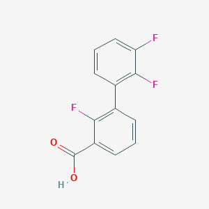 molecular formula C13H7F3O2 B8016120 3-(2,3-Difluorophenyl)-2-fluorobenzoic acid 