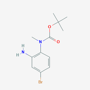molecular formula C12H17BrN2O2 B8016128 (2-Amino-4-bromo-phenyl)-methyl-carbamic acid tert-butyl ester 