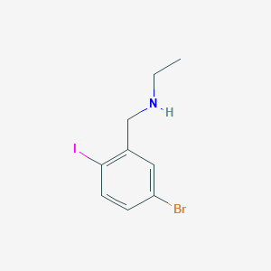 molecular formula C9H11BrIN B8016146 (5-Bromo-2-iodo-benzyl)-ethyl-amine 