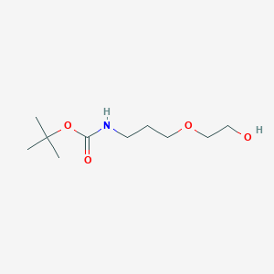 molecular formula C10H21NO4 B8016212 叔丁基 3-(2-羟乙氧基)丙基氨基甲酸酯 