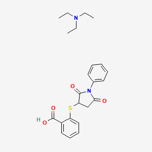 Triethylamine 2-((2,5-dioxo-1-phenylpyrrolidin-3-yl)thio)benzoate