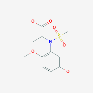 molecular formula C13H19NO6S B8016247 Methyl N-(2,5-dimethoxyphenyl)-N-(methylsulfonyl)alaninate 
