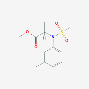 molecular formula C12H17NO4S B8016252 Methyl N-(3-methylphenyl)-N-(methylsulfonyl)alaninate 