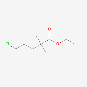 molecular formula C9H17ClO2 B8016356 5-Chloro-2,2-dimethylpentanoic acid ethyl ester CAS No. 149105-21-5