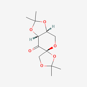 molecular formula C12H18O6 B8016360 (3a'R,4R,7a'R)-2,2,2',2'-tetramethyldihydrospiro[[1,3]dioxolane-4,6'-[1,3]dioxolo[4,5-c]pyran]-7'(4'H)-one 