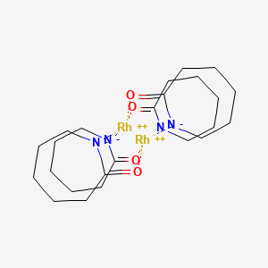 molecular formula C24H40N4O4Rh2 B8016411 Azanidacycloheptan-2-one;rhodium(2+) 