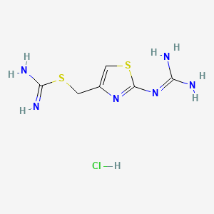 molecular formula C6H11ClN6S2 B8016432 S-[(2-Guanidino-4-thiazolyl)methyl]isothiourea hydrochloride CAS No. 124646-05-5
