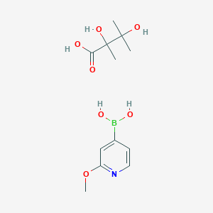 molecular formula C12H20BNO7 B8016445 2,3-Dihydroxy-2,3-dimethylbutanoic acid;(2-methoxypyridin-4-yl)boronic acid 