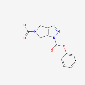 5-O-tert-butyl 1-O-phenyl 4,6-dihydropyrrolo[3,4-c]pyrazole-1,5-dicarboxylate