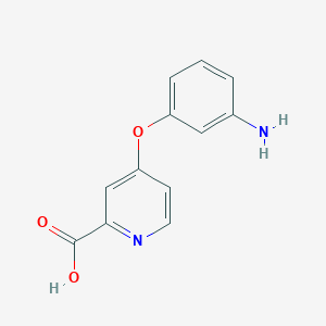molecular formula C12H10N2O3 B8016476 4-(3-Aminophenoxy)pyridine-2-carboxylic acid 