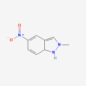 molecular formula C8H9N3O2 B8016481 2-methyl-5-nitro-2,7a-dihydro-1H-indazole 