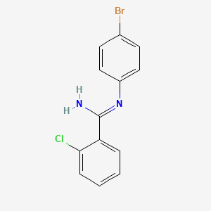 molecular formula C13H10BrClN2 B8016484 N-(4-Bromophenyl)-2-chlorobenzenecarboximidamide CAS No. 941867-79-4