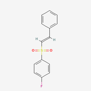 molecular formula C14H11FO2S B8016485 4-Fluorophenylstyryl sulfone CAS No. 30166-85-9