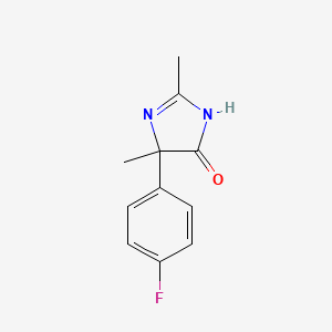 molecular formula C11H11FN2O B8016511 4-(4-fluorophenyl)-2,4-dimethyl-1H-imidazol-5-one 