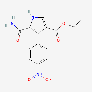 ethyl 5-carbamoyl-4-(4-nitrophenyl)-1H-pyrrole-3-carboxylate