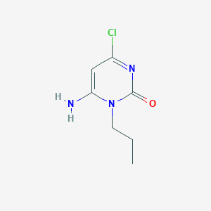 molecular formula C7H10ClN3O B8016584 6-Amino-4-chloro-1-propyl-1,2-dihydropyrimidin-2-one 