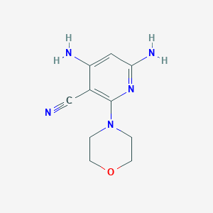molecular formula C10H13N5O B8016597 4,6-Diamino-2-morpholin-4-ylpyridine-3-carbonitrile 