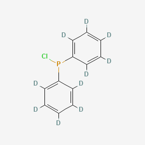 molecular formula C12H10ClP B8016609 Chloro-bis(2,3,4,5,6-pentadeuteriophenyl)phosphane 