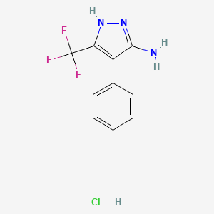 4-phenyl-3-(trifluoromethyl)-1H-pyrazol-5-amine hydrochloride