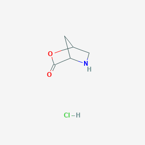 molecular formula C5H8ClNO2 B8016657 2-Oxa-5-azabicyclo[2.2.1]heptan-3-one hydrochloride 