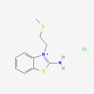 molecular formula C10H13ClN2S2 B8016664 3-(2-Methylsulfanylethyl)-1,3-benzothiazol-3-ium-2-amine;chloride 