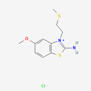 5-Methoxy-3-(2-methylsulfanylethyl)-1,3-benzothiazol-3-ium-2-amine;chloride