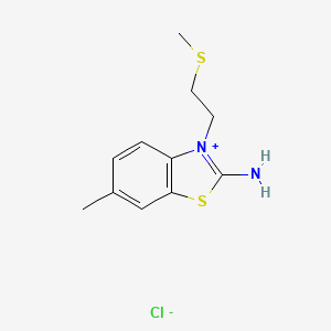 2-Amino-6-methyl-3-(2-(methylthio)ethyl)benzo[d]thiazol-3-ium chloride