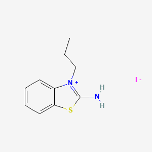 molecular formula C10H13IN2S B8016722 3-Propyl-1,3-benzothiazol-3-ium-2-amine;iodide 