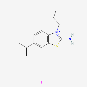 molecular formula C13H19IN2S B8016726 6-Propan-2-yl-3-propyl-1,3-benzothiazol-3-ium-2-amine;iodide 