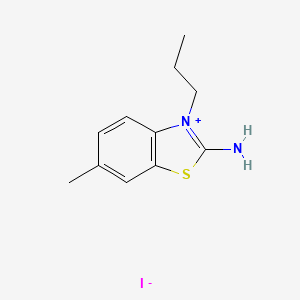 molecular formula C11H15IN2S B8016734 6-Methyl-3-propyl-1,3-benzothiazol-3-ium-2-amine;iodide 