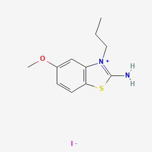 2-Amino-5-methoxy-3-propylbenzo[d]thiazol-3-ium iodide