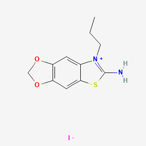 6-Amino-7-propyl-[1,3]dioxolo[4',5':4,5]benzo[1,2-d]thiazol-7-ium iodide