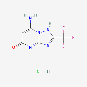 molecular formula C6H5ClF3N5O B8016762 CID 121514172 