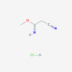 molecular formula C4H7ClN2O B8016777 Methyl 2-cyanoethanecarboximidate hydrochloride CAS No. 53557-70-3