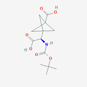 3-[(R)-{[(tert-butoxy)carbonyl]amino}(carboxy)methyl]bicyclo[1.1.1]pentane-1-carboxylic acid