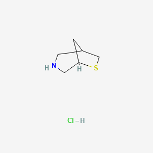 molecular formula C6H12ClNS B8016848 6-Thia-3-azabicyclo[3.2.1]octane hydrochloride 