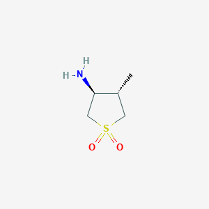 molecular formula C5H11NO2S B8016853 (3S,4S)-3-Amino-4-methyltetrahydrothiophene 1,1-dioxide 