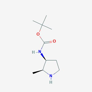 molecular formula C10H20N2O2 B8016876 tert-Butyl ((2S,3S)-2-methylpyrrolidin-3-yl)carbamate 